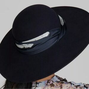 Eugenia Kim Women's Blue Honey Wool Felt Wide Brim